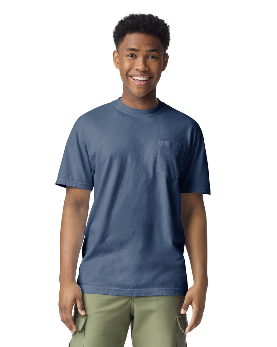 Comfort Colors 6030 Pocket Tee - Denim - model front