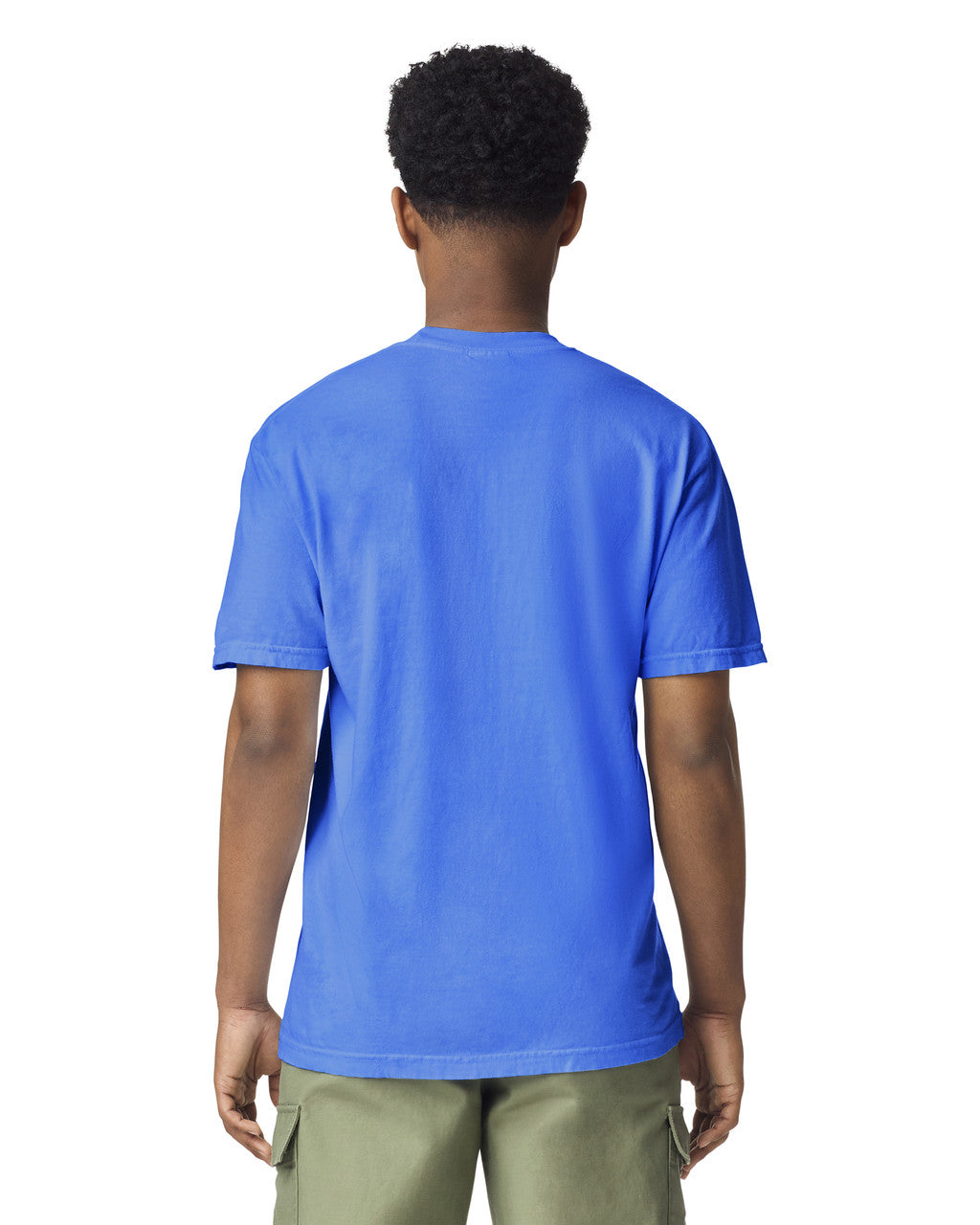 Comfort Colors 6030 Pocket Tee - Mystic Blue - model back