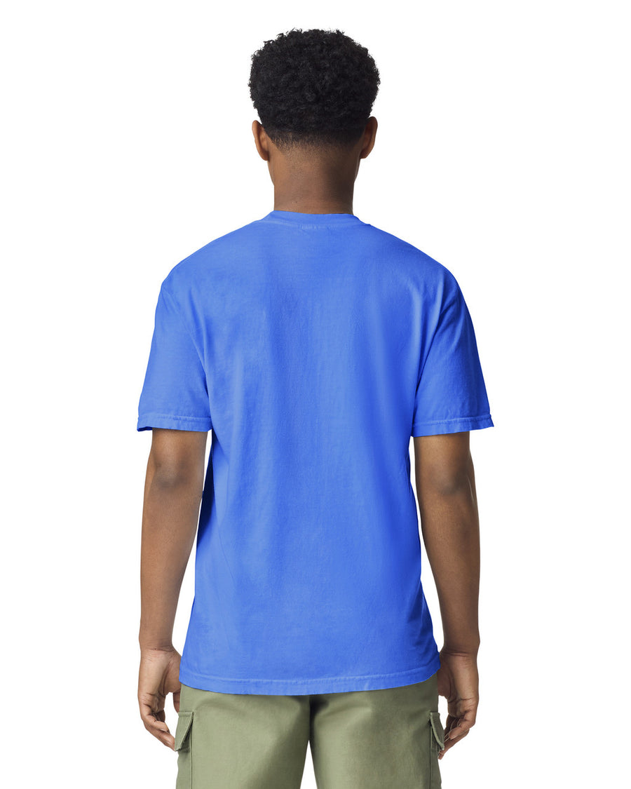 Comfort Colors 6030 Pocket Tee - Mystic Blue - model back