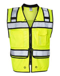 Kishigo S5004-5005 Unisex High-Performance Surveyors Vest - Lime - front