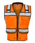 Kishigo S5004-5005 Unisex High-Performance Surveyors Vest - Orange - front