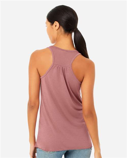 BELLA + CANVAS 8800 Women's Flowy Racerback Tank - Mauve - model back