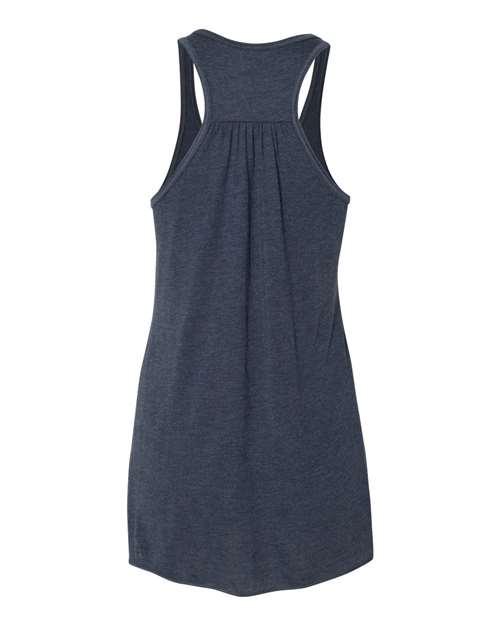 BELLA + CANVAS 8800 Women's Flowy Racerback Tank - Heather Navy - back