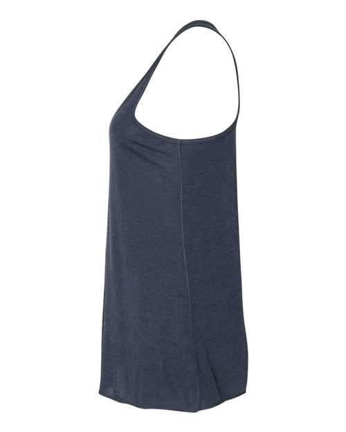 BELLA + CANVAS 8800 Women's Flowy Racerback Tank - Heather Navy - side