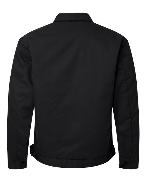 Red Kap JT22 Men's Waist Length Jacket - Black (Long Sizes) - back