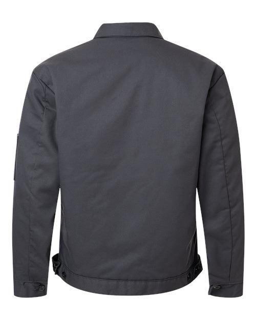 Red Kap JT22 Men's Waist Length Jacket - Charcoal (Long Sizes) - back