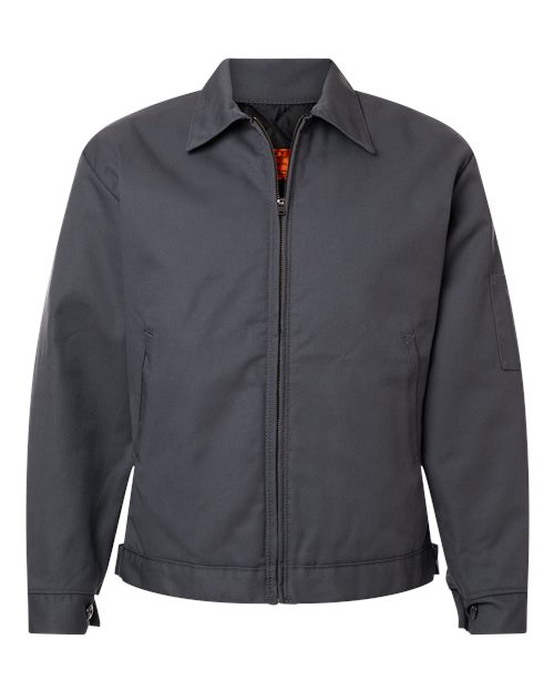 Red Kap JT22 Men's Waist Length Jacket - Charcoal (Long Sizes) - front