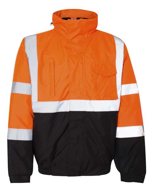 Kishigo JS121-122 Unisex Economy Bomber Jacket - Orange - front