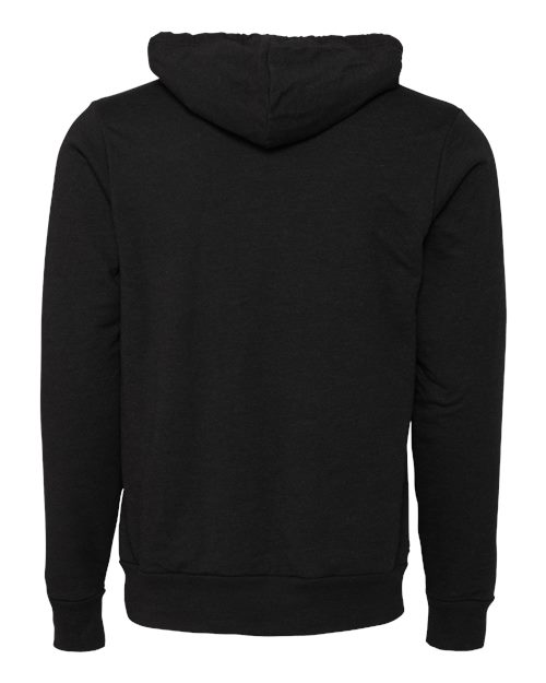 Bella+Canvas 3719 Unisex Sponge Fleece Pullover Hoodie - Black Heather - back