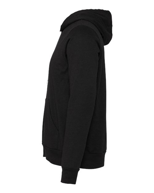 Bella+Canvas 3719 Unisex Sponge Fleece Pullover Hoodie - Black Heather - side