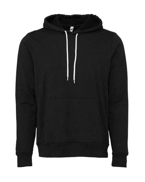 Bella+Canvas 3719 Unisex Sponge Fleece Pullover Hoodie - Black Heather - front