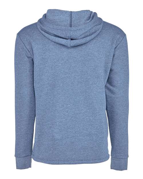 Next Level 9300 Unisex Malibu Welt Pocket Hoodie Sweatshirt - Heather Bay Blue - back