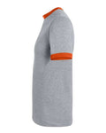 Augusta Sportswear 710 Unisex 50/50 Ringer T-Shirt - Athletic Heather/ Orange - side