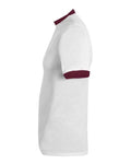 Augusta Sportswear 710 Unisex 50/50 Ringer T-Shirt - White/ Maroon - side