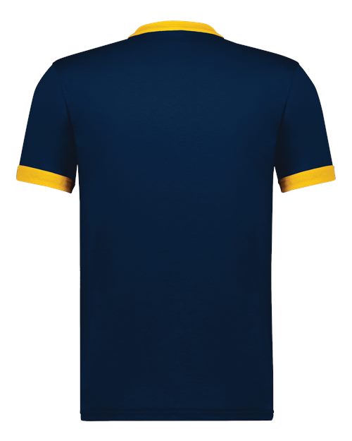 Augusta Sportswear 710 Unisex 50/50 Ringer T-Shirt - Navy/ Gold - back