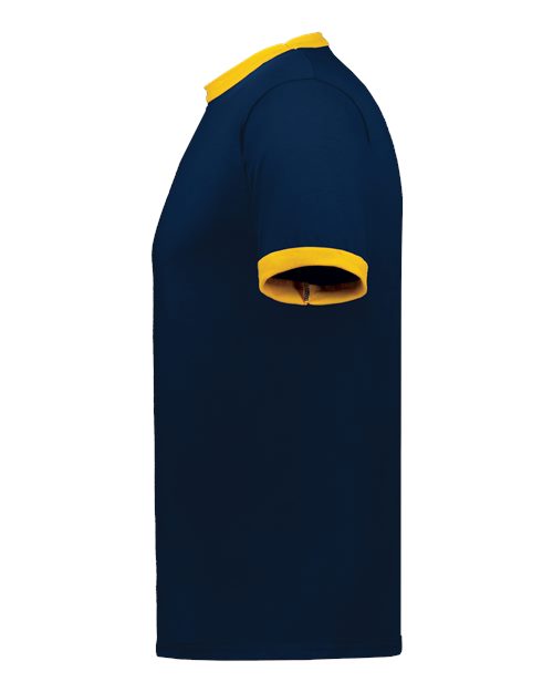 Augusta Sportswear 710 Unisex 50/50 Ringer T-Shirt - Navy/ Gold - side