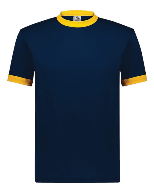 Augusta Sportswear 710 Unisex 50/50 Ringer T-Shirt - Navy/ Gold - front