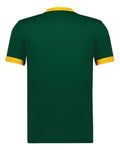 Augusta Sportswear 710 Unisex 50/50 Ringer T-Shirt - Dark Green/ Gold - back