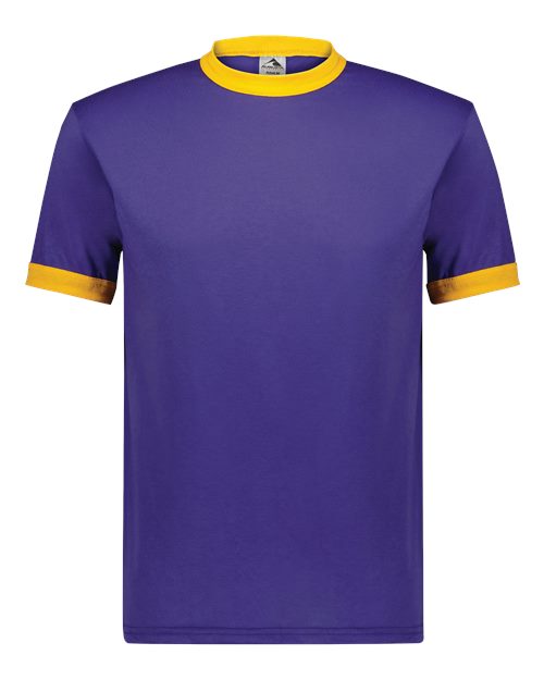 Augusta Sportswear 710 Unisex 50/50 Ringer T-Shirt - Purple/ Gold - front