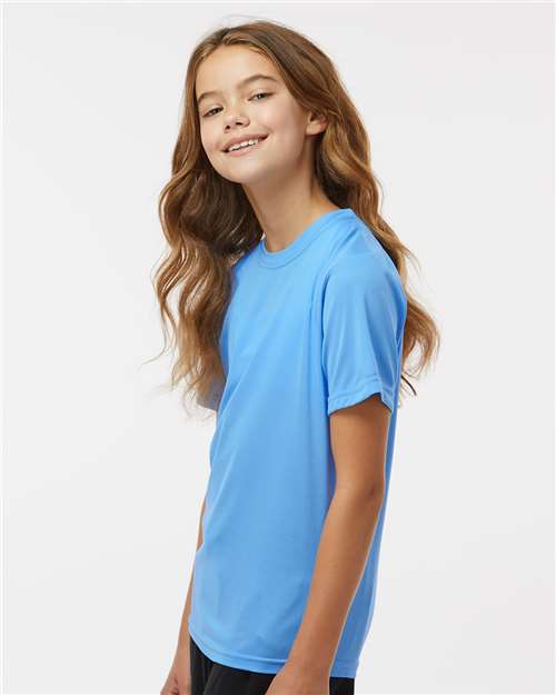 Augusta Sportswear 791 Youth Nexgen Performance T-Shirt - Columbia Blue - model side