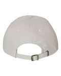 Yupoong 6245PT Peached Cotton Twill Dad Hat - Light Grey - back