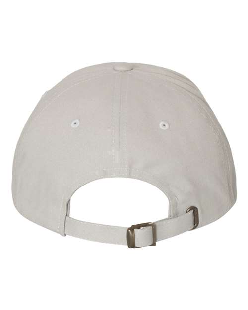Yupoong 6245PT Peached Cotton Twill Dad Hat - Light Grey - back
