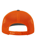 Richardson 112 Snapback Trucker Cap - Charcoal/ Orange - back