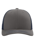Richardson 112 Snapback Trucker Cap - Charcoal/ Navy - front