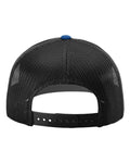 Richardson 112 Snapback Trucker Cap - Royal/ Black - back