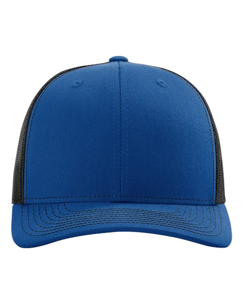 Richardson 112 Snapback Trucker Cap - Royal/ Black - front