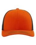 Richardson 112 Snapback Trucker Cap - Orange/ Black - front