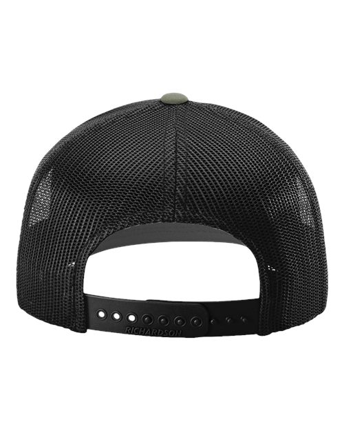 Richardson 112 Snapback Trucker Cap - Loden/ Black - back