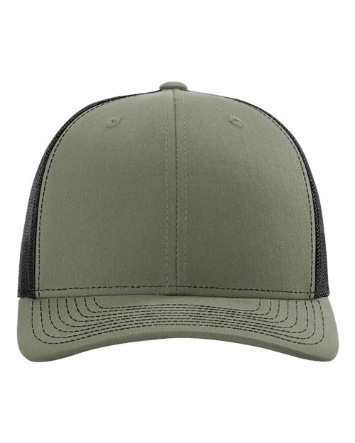 Richardson 112 Snapback Trucker Cap - Loden/ Black - front