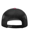 Richardson 112 Snapback Trucker Cap - Hot Pink/ Black - back