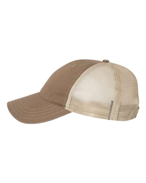 Richardson 111 Garment-Washed Trucker Cap - Driftwood/ Khaki - side