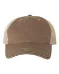 Richardson 111 Garment-Washed Trucker Cap - Driftwood/ Khaki - front