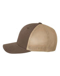 Flexfit 6511 Trucker Cap - Brown/ Khaki - side