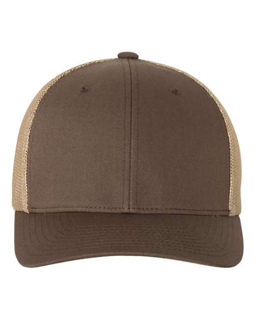 Flexfit 6511 Trucker Cap - Brown/ Khaki - front