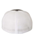 Flexfit 6511 Trucker Cap - Charcoal/ White - back