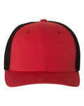 Flexfit 6511 Trucker Cap - Red/ Black - front
