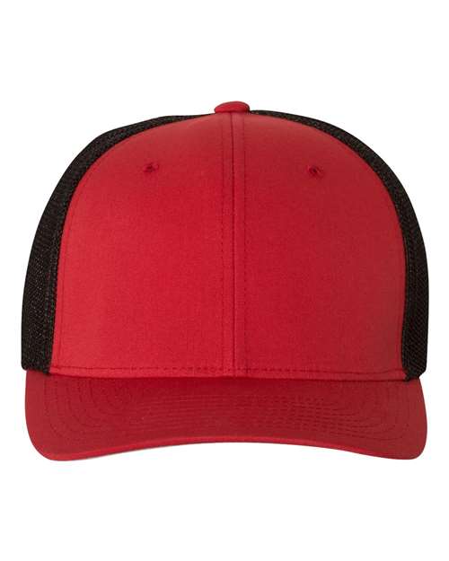 Flexfit 6511 Trucker Cap - Red/ Black - front