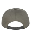 Yupoong 6007 Five-Panel Cotton Twill Snapback Cap - Dark Grey - back