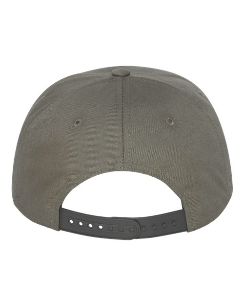 Yupoong 6007 Five-Panel Cotton Twill Snapback Cap - Dark Grey - back