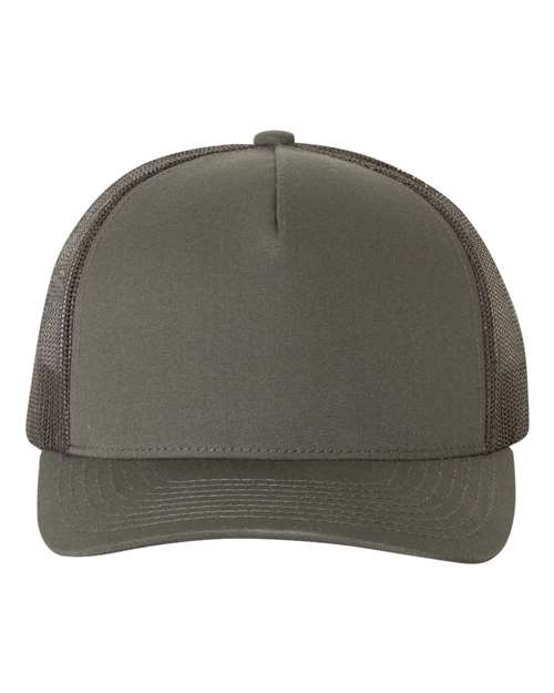 Yupoong 6506 Five-Panel Retro Trucker Cap - Charcoal - front