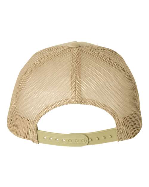 Yupoong 6506 Five-Panel Retro Trucker Cap - Khaki - back