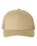 Yupoong 6506 Five-Panel Retro Trucker Cap - Khaki - front
