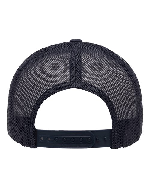 Yupoong 6506 Five-Panel Retro Trucker Cap - Navy - back