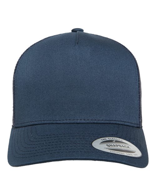 Yupoong 6506 Five-Panel Retro Trucker Cap - Navy - front