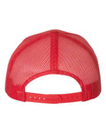 Yupoong 6506 Five-Panel Retro Trucker Cap - Red - back