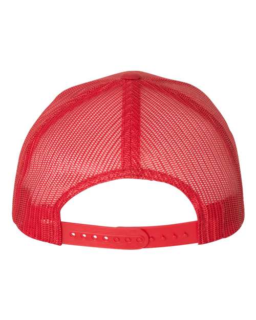 Yupoong 6506 Five-Panel Retro Trucker Cap - Red - back